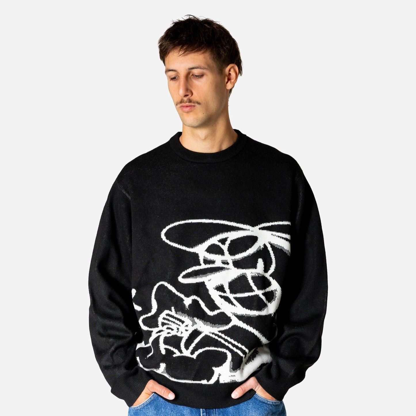 C.R.E.A.M KNIT CREWNECK - BLACK